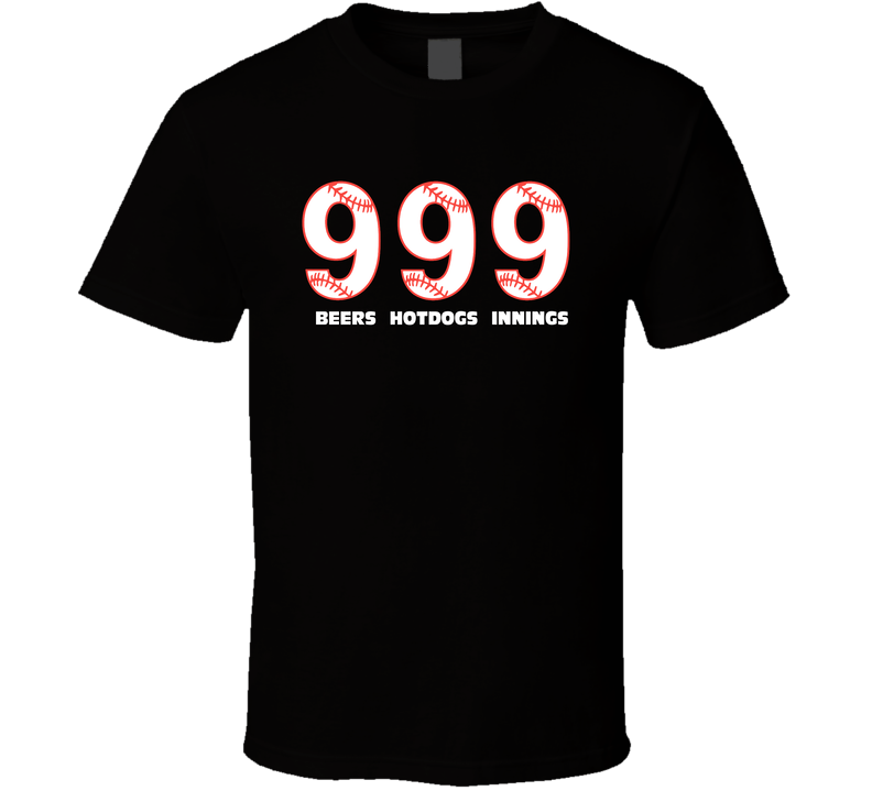 9 Beers 9 Hotdogs 9 Innings Baseball Fan T Shirt 9 Beers 9 Hotdogs 9 Innings Baseball Fan T Shirt