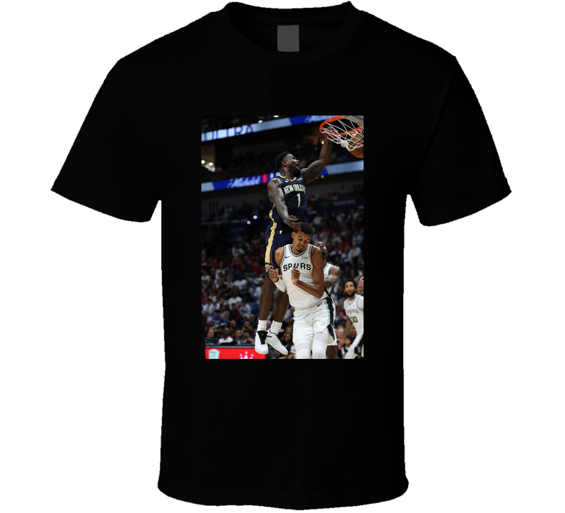Zion Williamson Dunks On Victor Wembanyama T Shirt Zion Williamson Dunks On Victor Wembanyama T Shirt