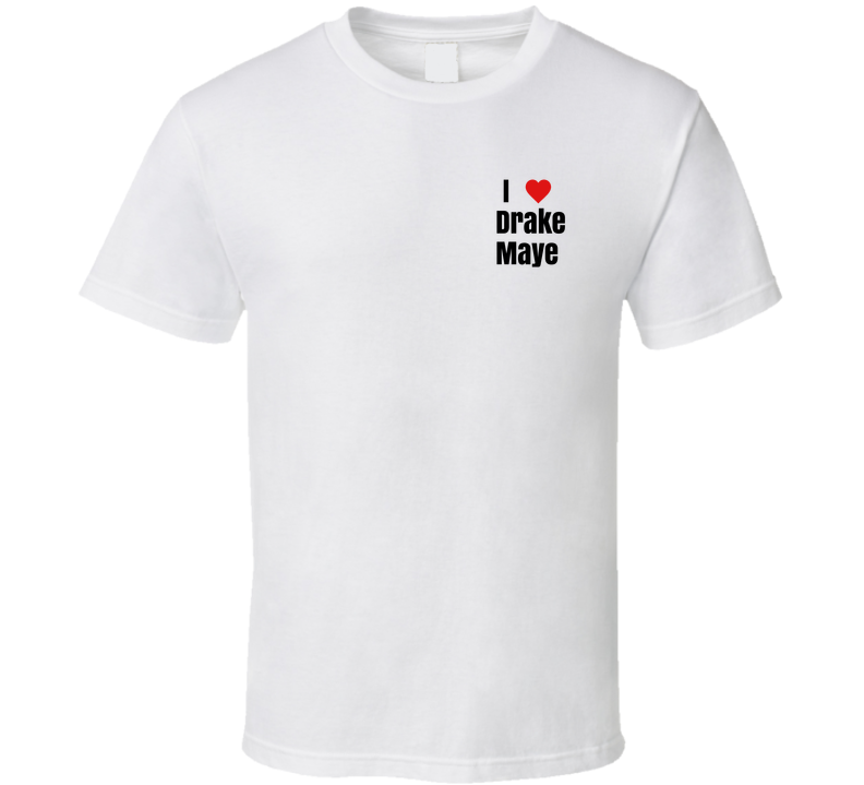 I Heart Love Drake Maye Chest Crest T Shirt