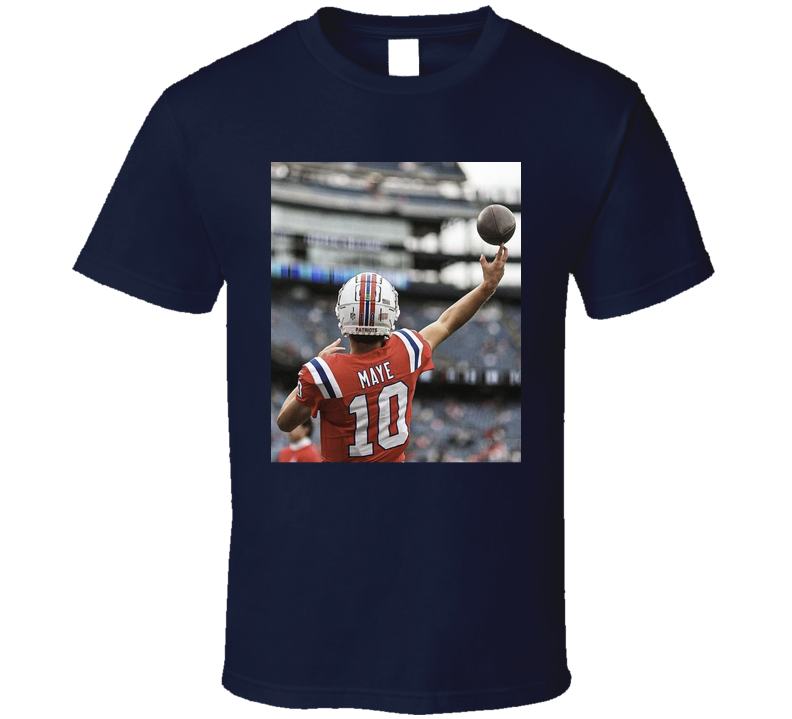 Drake Maye Throwing Football T Shirt