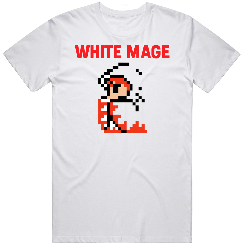White Mage Retro Video Game T Shirt White Mage Retro Video Game T Shirt