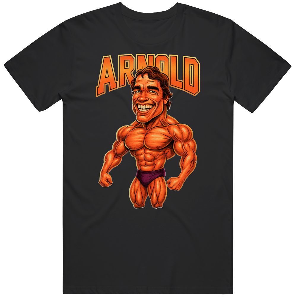 Arnold Schwarzenegger Caricature Retro Bodybuilding V2 T Shirt Arnold Schwarzenegger Caricature Retro Bodybuilding V2 T Shirt