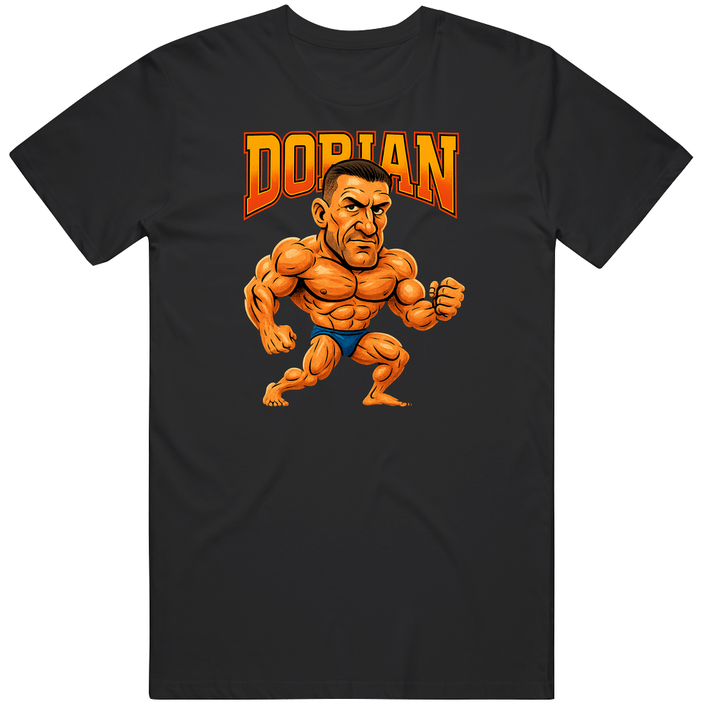Dorian Yates Caricature Retro Bodybuilding V2 T Shirt Dorian Yates Caricature Retro Bodybuilding V2 T Shirt