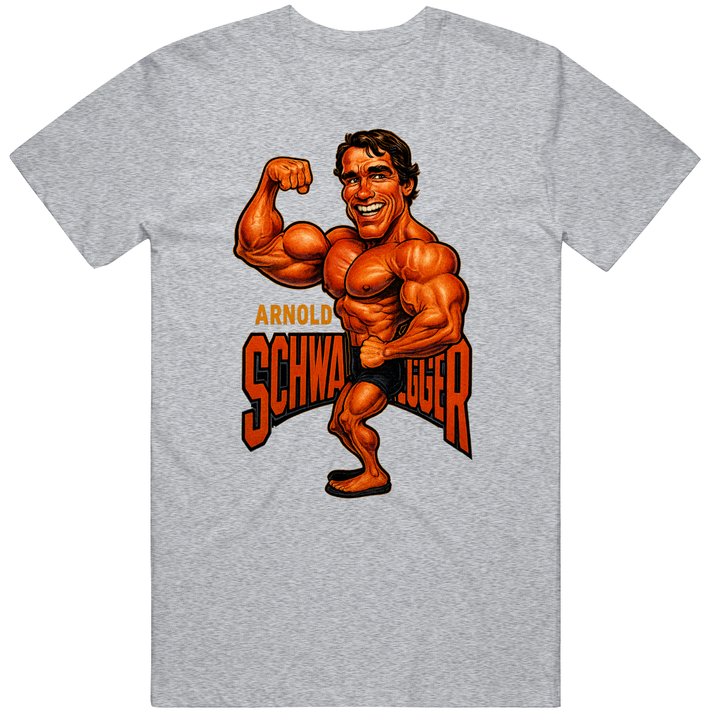 Arnold Schwarzenegger Posing Caricature Retro Bodybuilding V2 T Shirt Arnold Schwarzenegger Posing Caricature Retro Bodybuilding V2 T Shirt