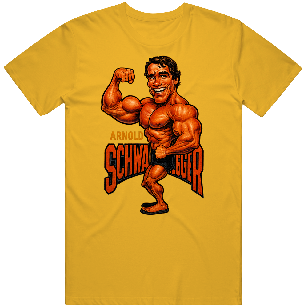 Arnold Schwarzenegger Posing Caricature Retro Bodybuilding V3 T Shirt Arnold Schwarzenegger Posing Caricature Retro Bodybuilding V3 T Shirt