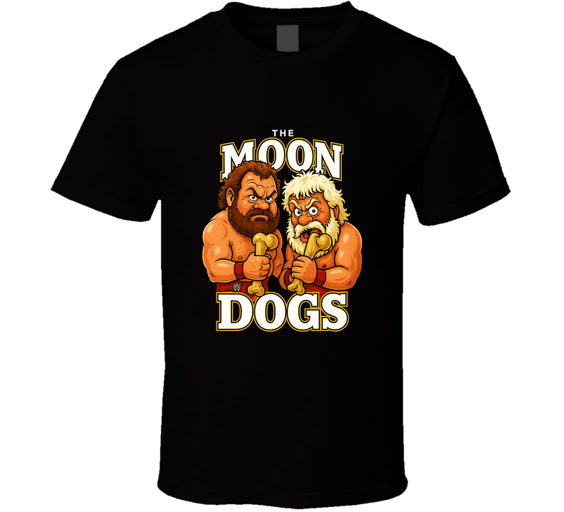 The Moon Dogs Retro Wrestling Legend Caricature T Shirt The Moon Dogs Retro Wrestling Legend Caricature T Shirt
