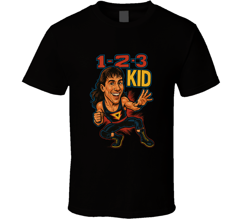 123 Kid Retro Wrestling Caricature T Shirt