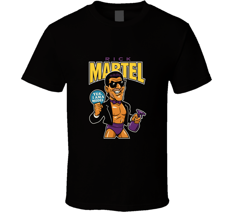 The Model Rick Martel Retro Wrestling Caricature T Shirt The Model Rick Martel Retro Wrestling Caricature T Shirt