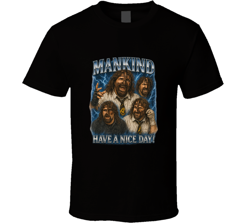 Mankind Legends Tribute Retro Wrestling T Shirt Mankind Legends Tribute Retro Wrestling T Shirt