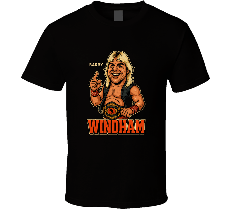 Barry Windham Retro Wrestling Caricature T Shirt Barry Windham Retro Wrestling Caricature T Shirt