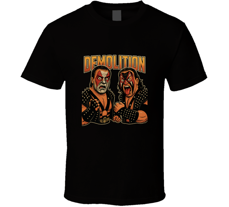 The Demolition Tag Team Retro Wrestling Caricature T Shirt The Demolition Tag Team Retro Wrestling Caricature T Shirt