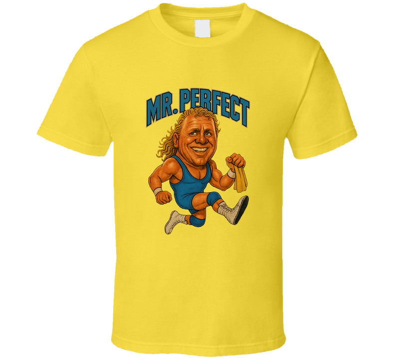 Mr Perfect Retro Wrestling Legend Caricature T Shirt Mr Perfect Retro Wrestling Legend Caricature T Shirt