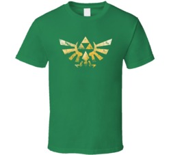 Legend of Zelda Gold Triforce Logo T Shirt 16886923