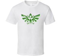 Legend of Zelda Green Triforce Logo T Shirt 16886927