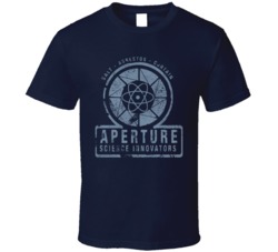 Aperture Science Blue Logo Portal T Shirt 16886964