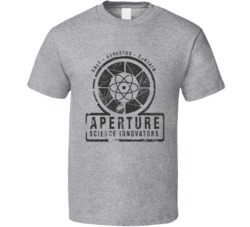 Aperture Science Black Logo Portal T Shirt 16886970