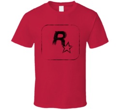 Rockstar Games Distressed Logo T Shirt 33204247