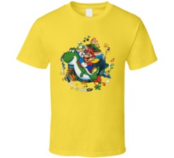 Super Mario World Classic Illustration T Shirt 33204289
