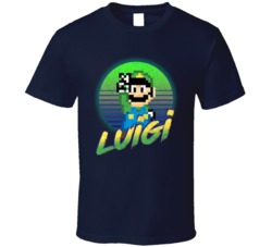 Luigi Synth Retro 80's T Shirt 37899614
