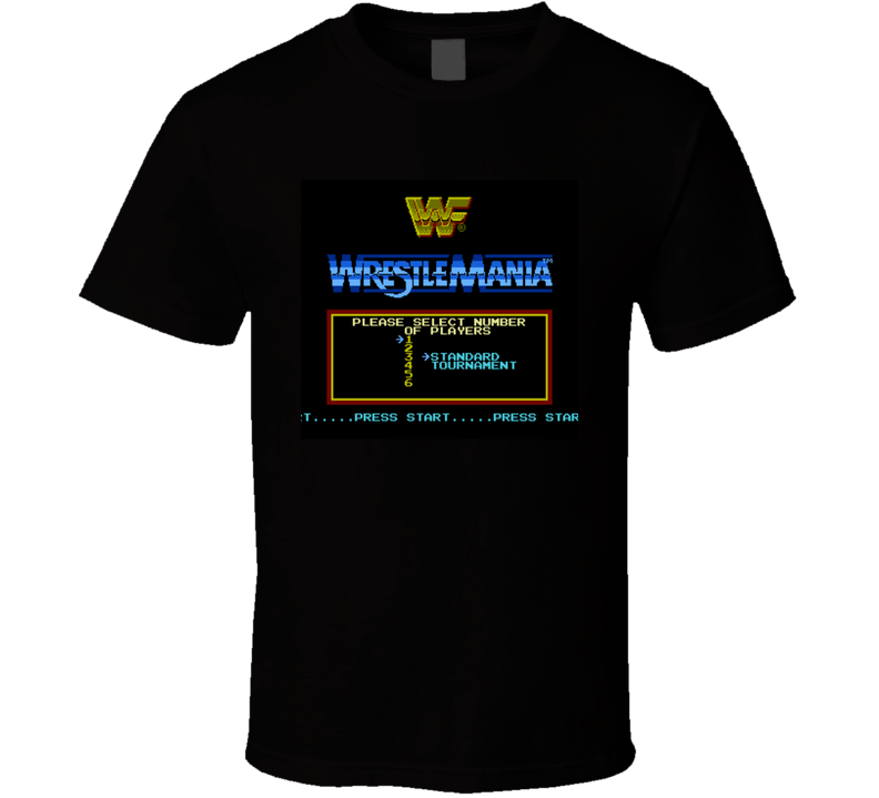 Wwf Wrestlemania Nes Title Screen T Shirt Wwf Wrestlemania Nes Title Screen T Shirt