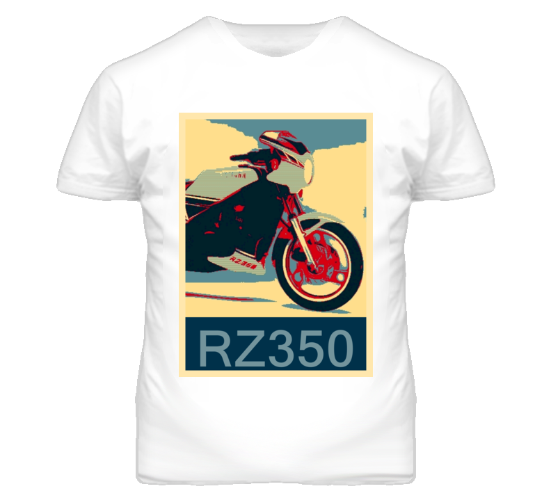 YAMAHA RZ350 Abstract Hope Style Motorcycle T Shirt YAMAHA RZ350 Abstract Hope Style Motorcycle T Shirt