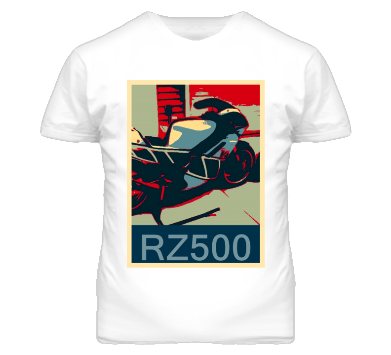 YAMAHA RZ500 Abstract Hope Style Motorcycle T Shirt YAMAHA RZ500 Abstract Hope Style Motorcycle T Shirt