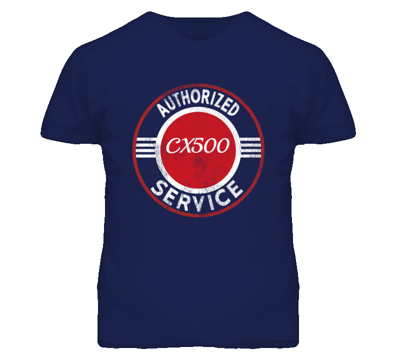Honda CX500 Authorized Service Vintage Distressed Look T Shirt Honda CX500 Authorized Service Vintage Distressed Look T Shirt