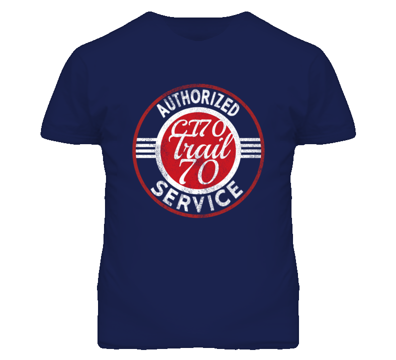 Honda CT70 Trail 70 Authorized Service Vintage Distressed Look T Shirt Honda CT70 Trail 70 Authorized Service Vintage Distressed Look T Shirt