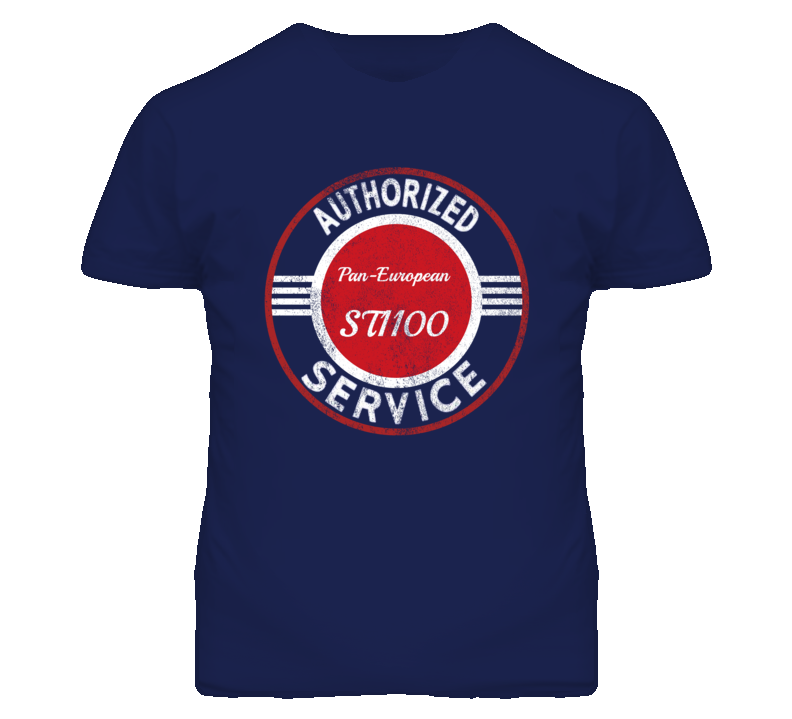Honda Pan-European ST1100 Authorized Service Vintage Distressed Look T Shirt Honda Pan-European ST1100 Authorized Service Vintage Distressed Look T Shirt