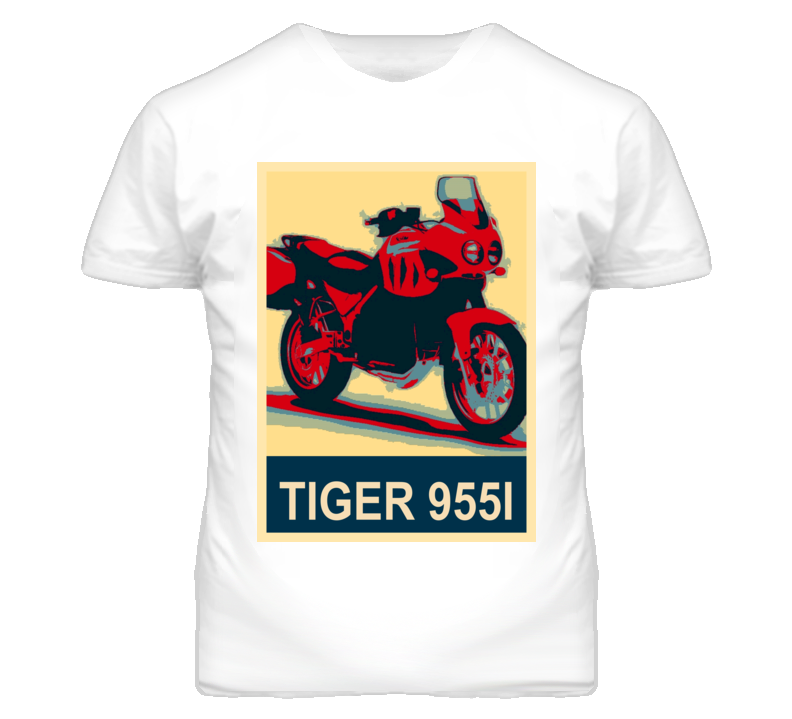 TRIUMPH Tiger 955i Abstract Hope Style Motorcycle T Shirt TRIUMPH Tiger 955i Abstract Hope Style Motorcycle T Shirt