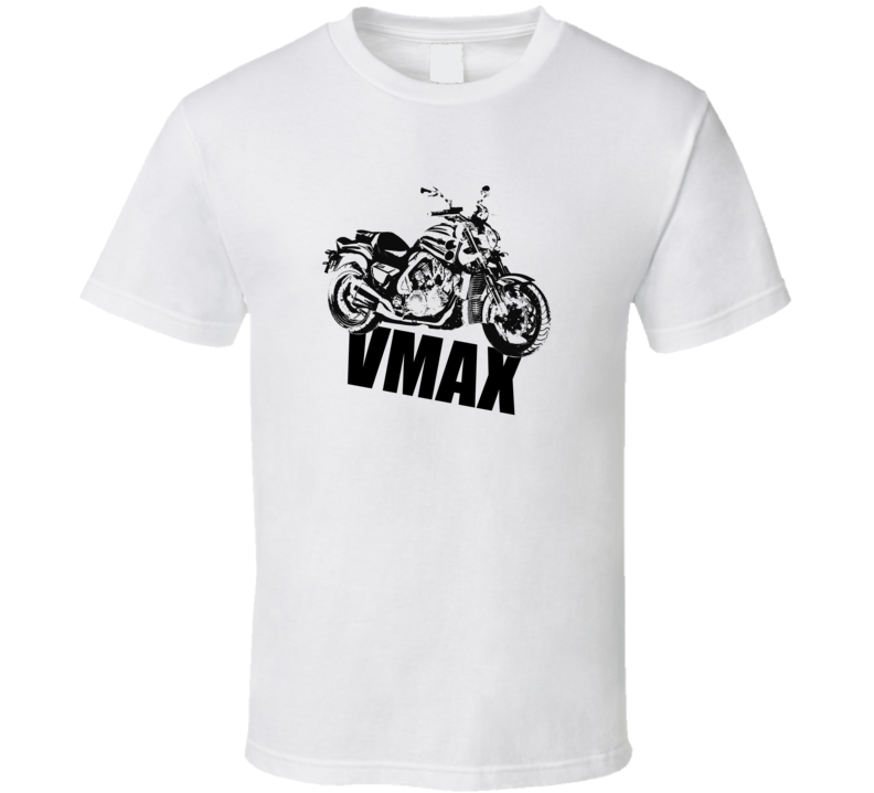 Vmax Motorcycle Side View With Model Light Color T Shirt Vmax Motorcycle Side View With Model Light Color T Shirt