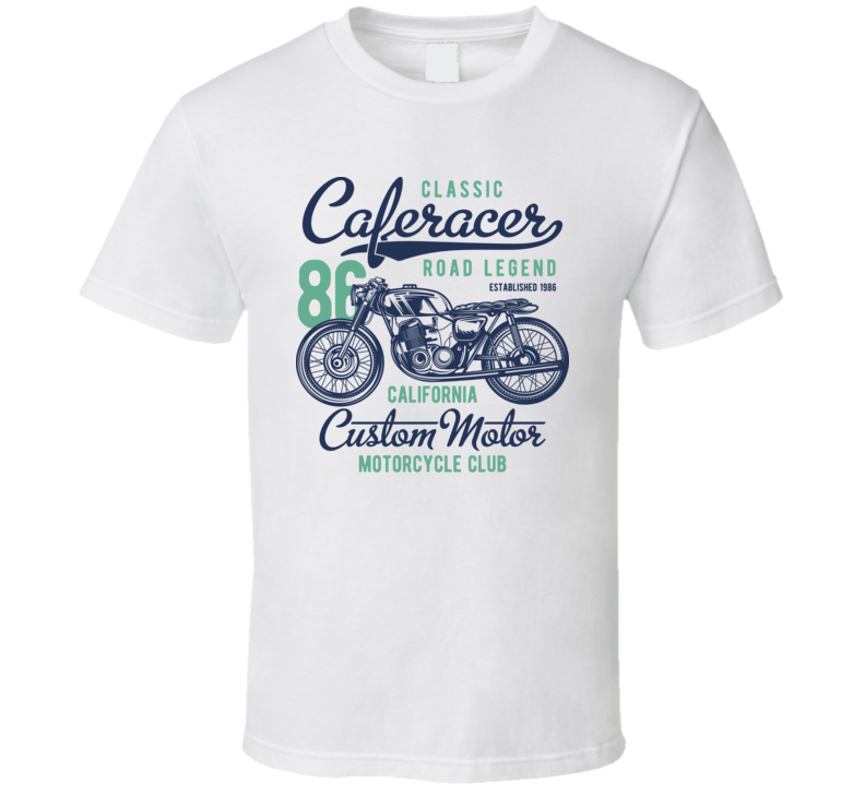 Cafe Racer Vintage Style Motorcycle Light Color T Shirt Cafe Racer Vintage Style Motorcycle Light Color T Shirt