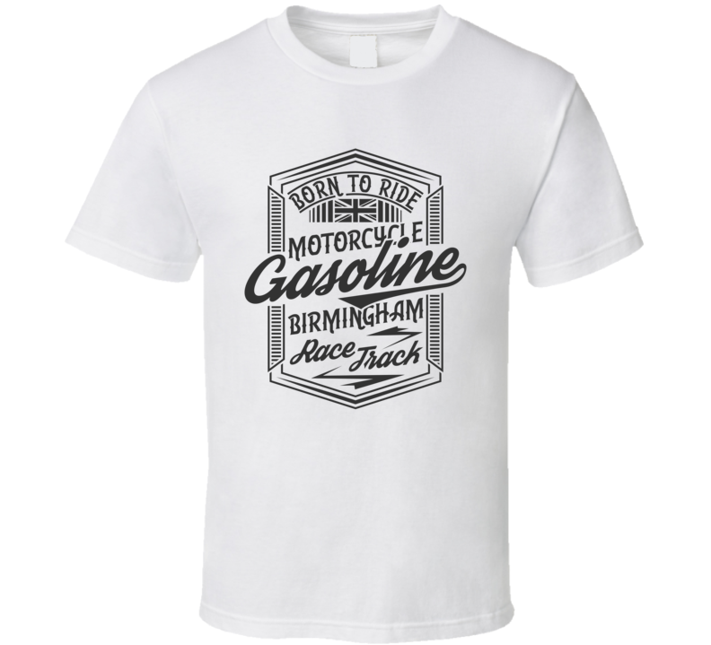 Birmingham Race Track Vintage Style Motorcycle Light Color T Shirt Birmingham Race Track Vintage Style Motorcycle Light Color T Shirt