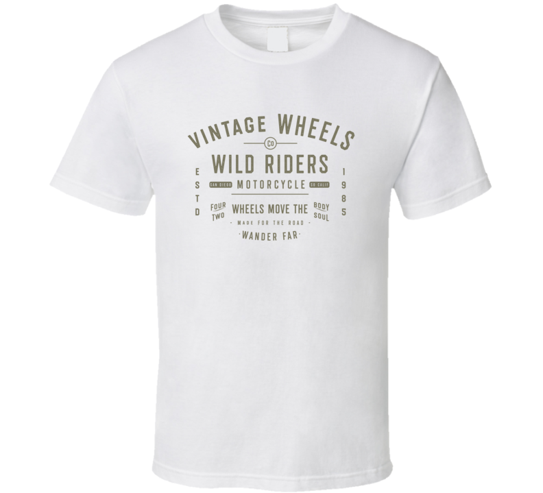 Wild Riders Vintage Style Motorcycle T Shirt Wild Riders Vintage Style Motorcycle T Shirt