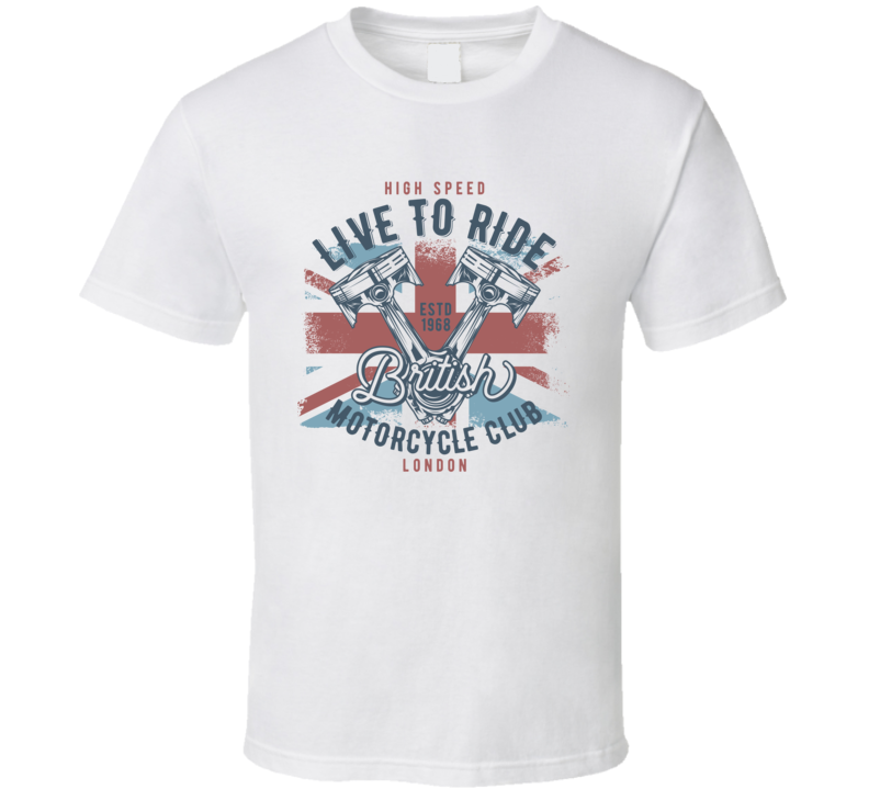 British Motorcycle Club Vintage Style Motorcycle T Shirt British Motorcycle Club Vintage Style Motorcycle T Shirt