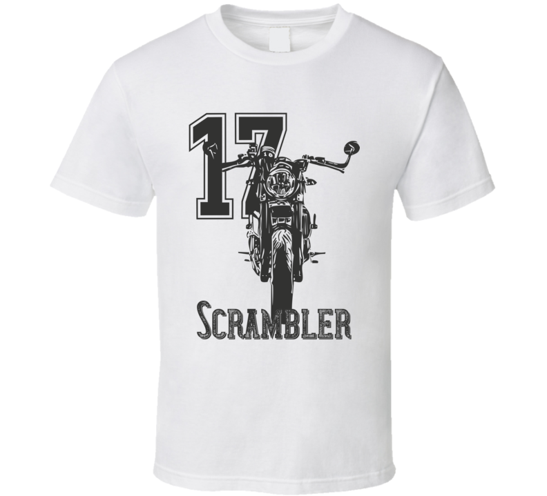 2017 Scrambler Cafe With Year And Model Light Color T Shirt 2017 Scrambler Cafe With Year And Model Light Color T Shirt