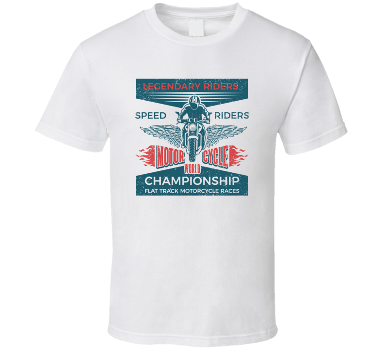 Legendary Riders Flat Track Races Vintage Style Motorcycle T Shirt Legendary Riders Flat Track Races Vintage Style Motorcycle T Shirt