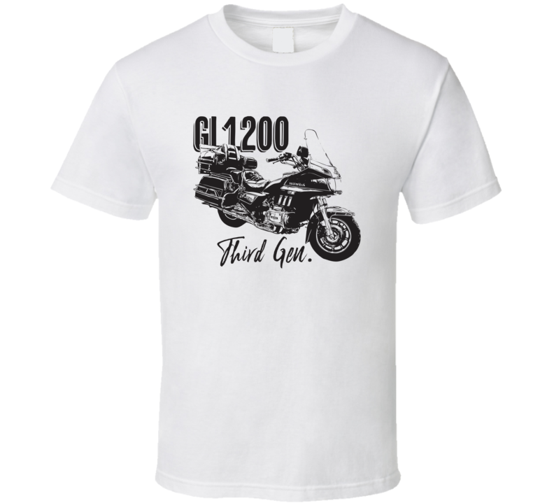 Gold Wing Gl1200 Third Generation Side View Motorcycle Light Color T Shirt Gold Wing Gl1200 Third Generation Side View Motorcycle Light Color T Shirt