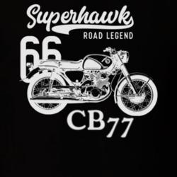 1966 Cb77 Superhawk Side View Vintage Style Light Color T Shirt 35315723