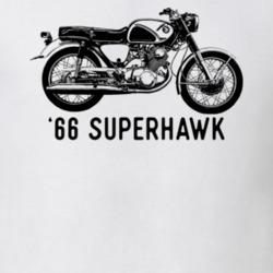 1966 Cb77 Superhawk Side View With Model And Year Light Color T Shirt 35315726