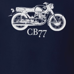 Cb77 Superhawk Side View With Model Acronym Dark Color T Shirt 35315727