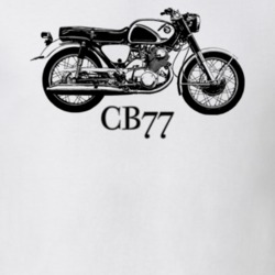 Cb77 Superhawk Side View With Model Acronym Light Color T Shirt 35315728