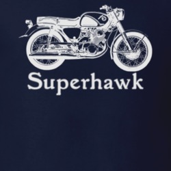 Cb77 Superhawk Side View With Model Dark Color T Shirt 35315730