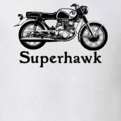 Cb77 Superhawk Side View With Model Light Color T Shirt 35315731