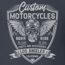 Ride To Live Vintage Style Motorcycle Dark Color T Shirt 35318521