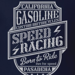 Speed Racing Vintage Style Motorcycle Dark Color T Shirt 35318526