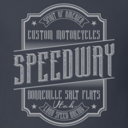 Speedway Salt Flats Vintage Style Motorcycle Dark Color T Shirt 35320073