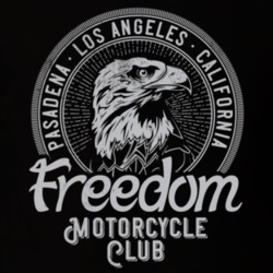 Freedom Motorcycle Club Vintage Style Motorcycle Dark Color T Shirt 35320446