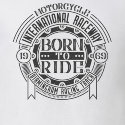 Born To Ride Vintage Style Motorcycle Light Color T Shirt 35320747