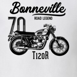 1970 Bonneville T120r Side View Vintage Style Light Color T Shirt 35338917